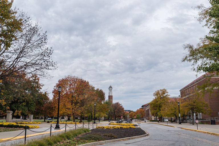 秋天的普渡大学校园，西拉斐特，印第安纳