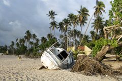 2017年玛丽亚飓风对海滩造成破坏
