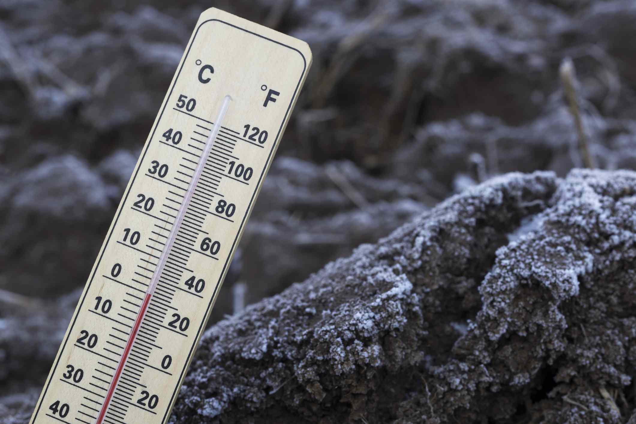 温度计测量冻土的温度。＂width=