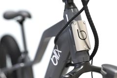 Blix自行车及其徽标的特写镜头