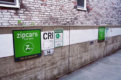 Zipcar汽车共享泊车图