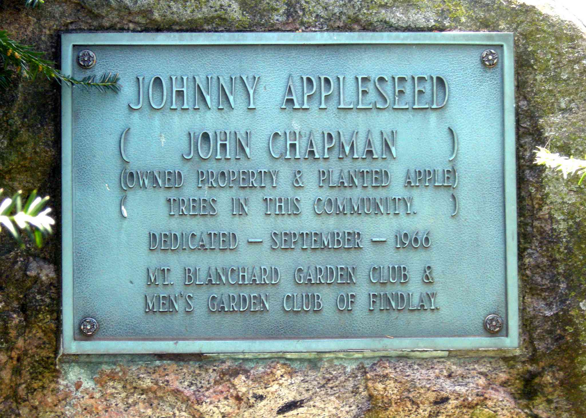 Johnny Appleseed牌匾