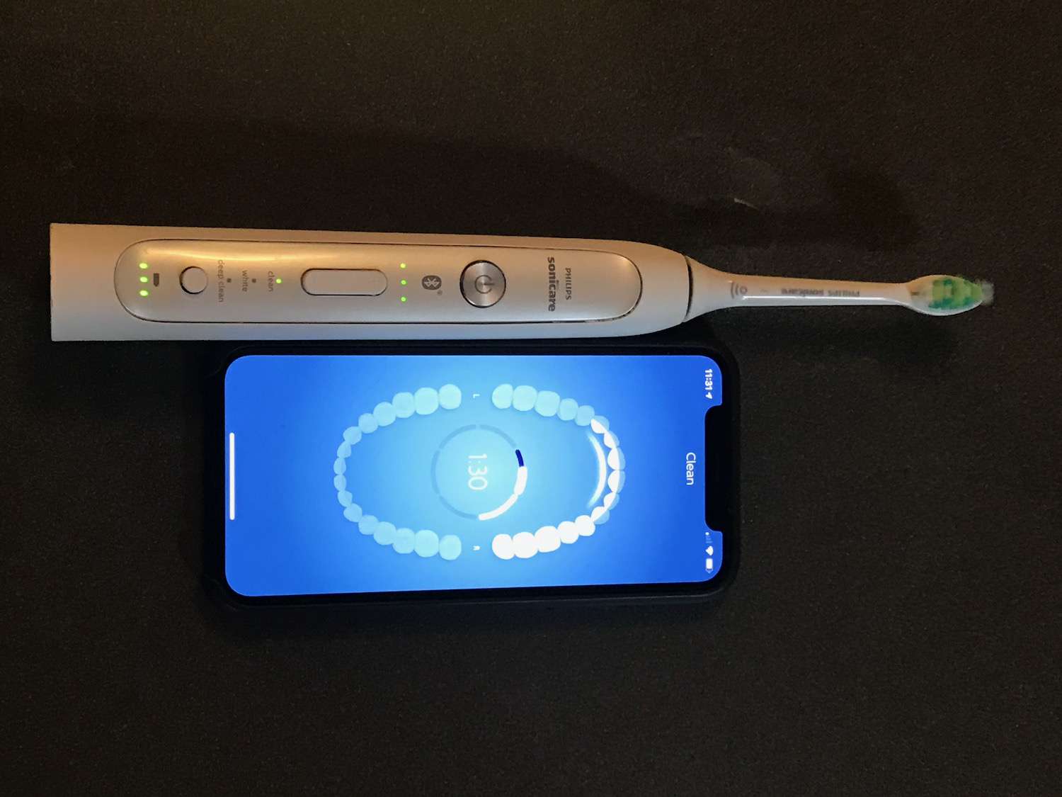 连接的牙刷