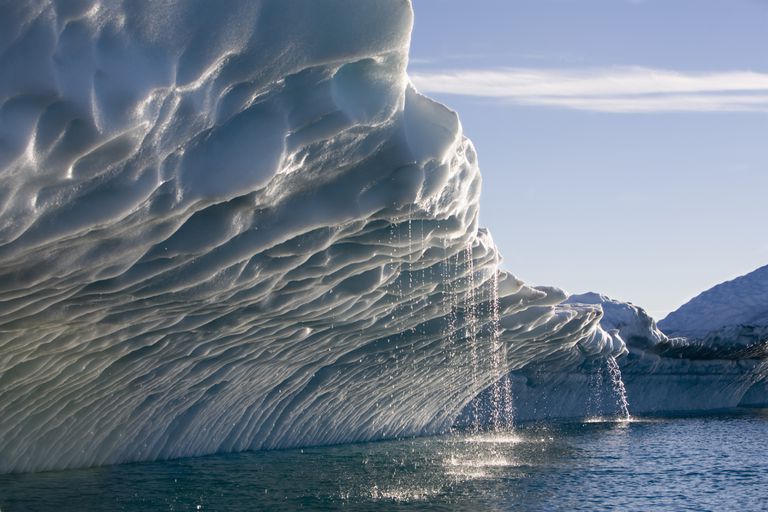 融化的冰山，格陵兰岛的Ililussat＂class=
