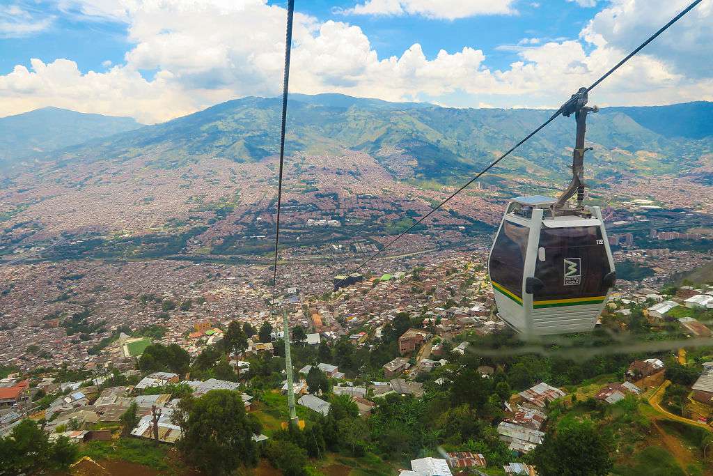 哥伦比亚麦德林的空中有轨电车