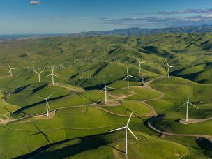 加利福尼亚北部的48个涡轮机风力
