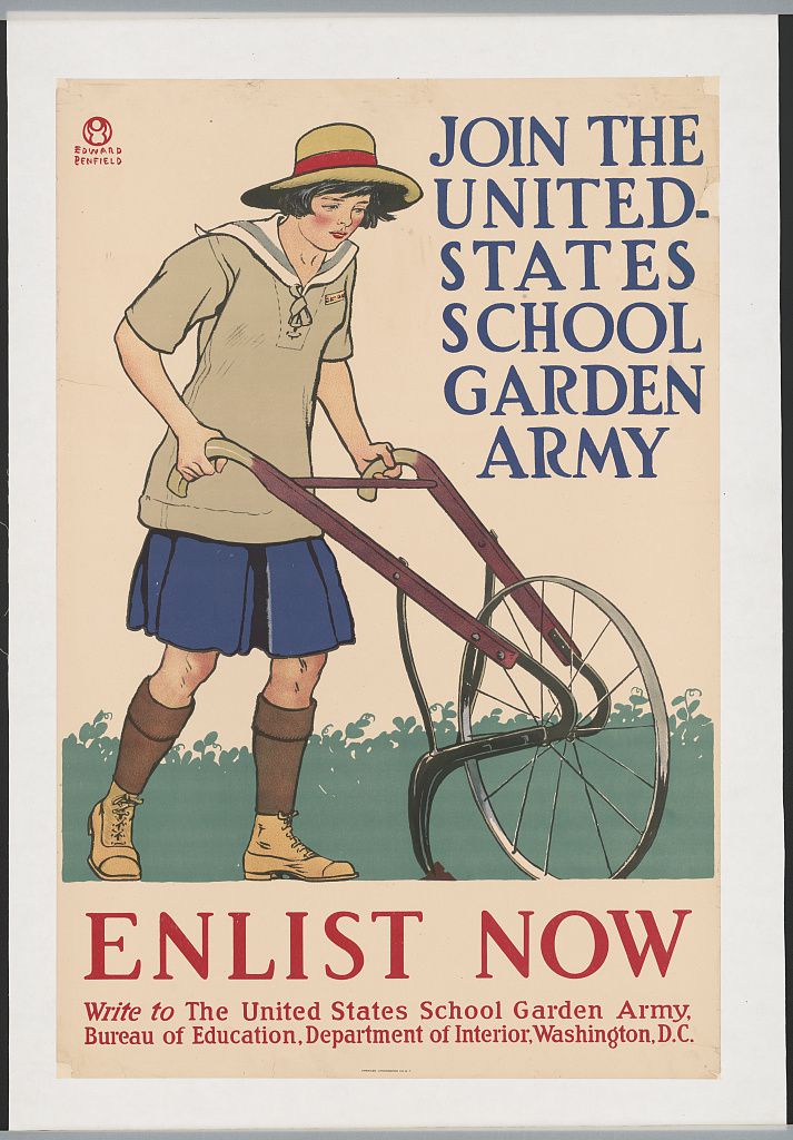 二战期间的胜利花园海报