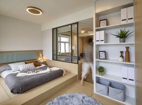 Micro-apartment改造缩水版设计的卧室