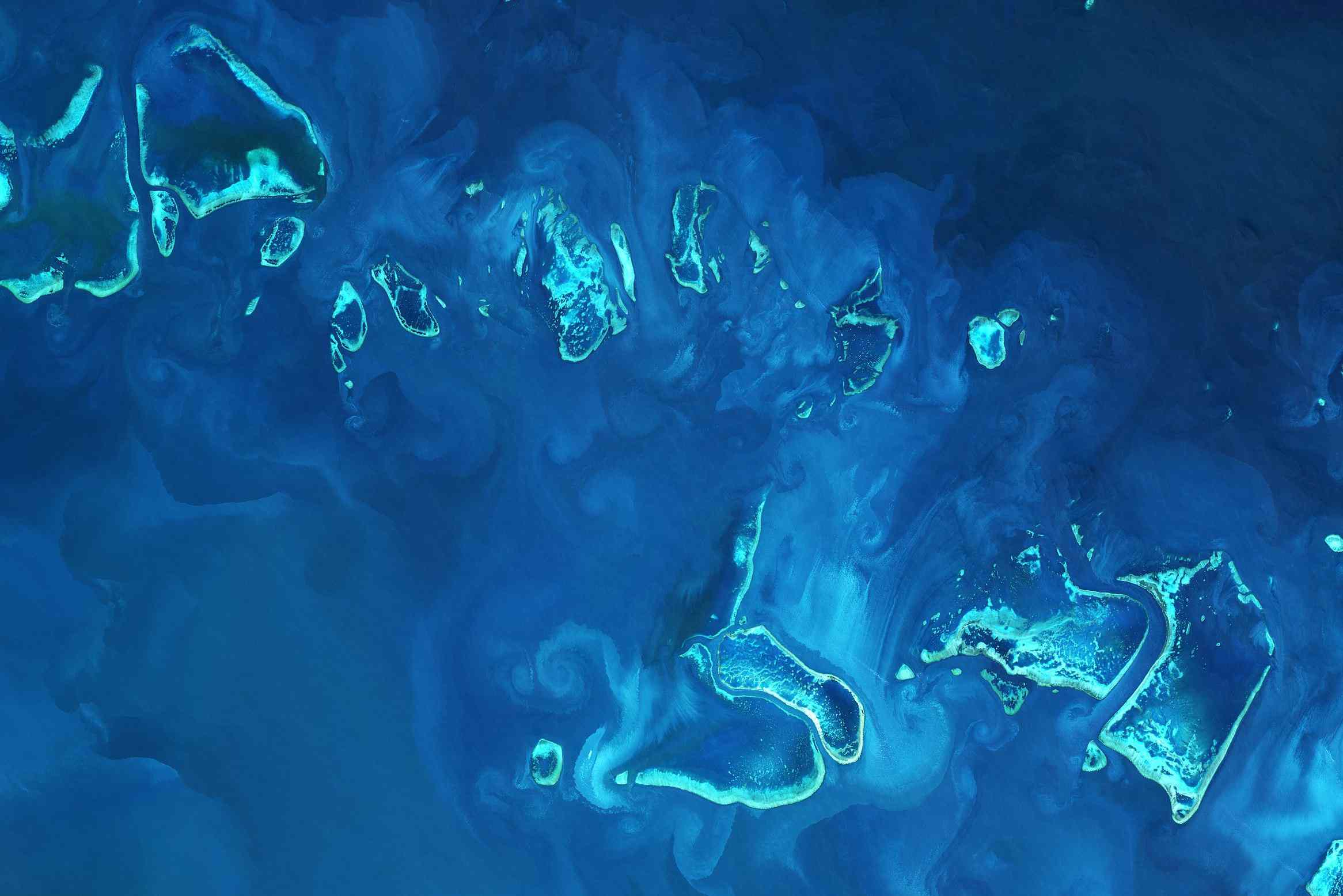 2017年的大堡礁卫星图像