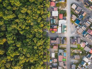 道路交叉口鸟瞰图