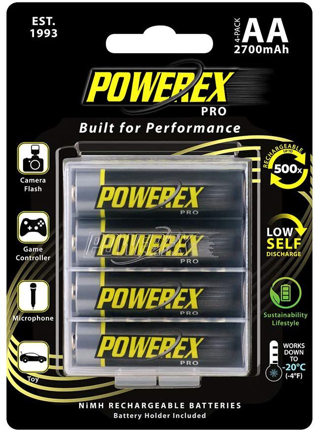 Powerex PRO高容量可充电AA镍氢电池