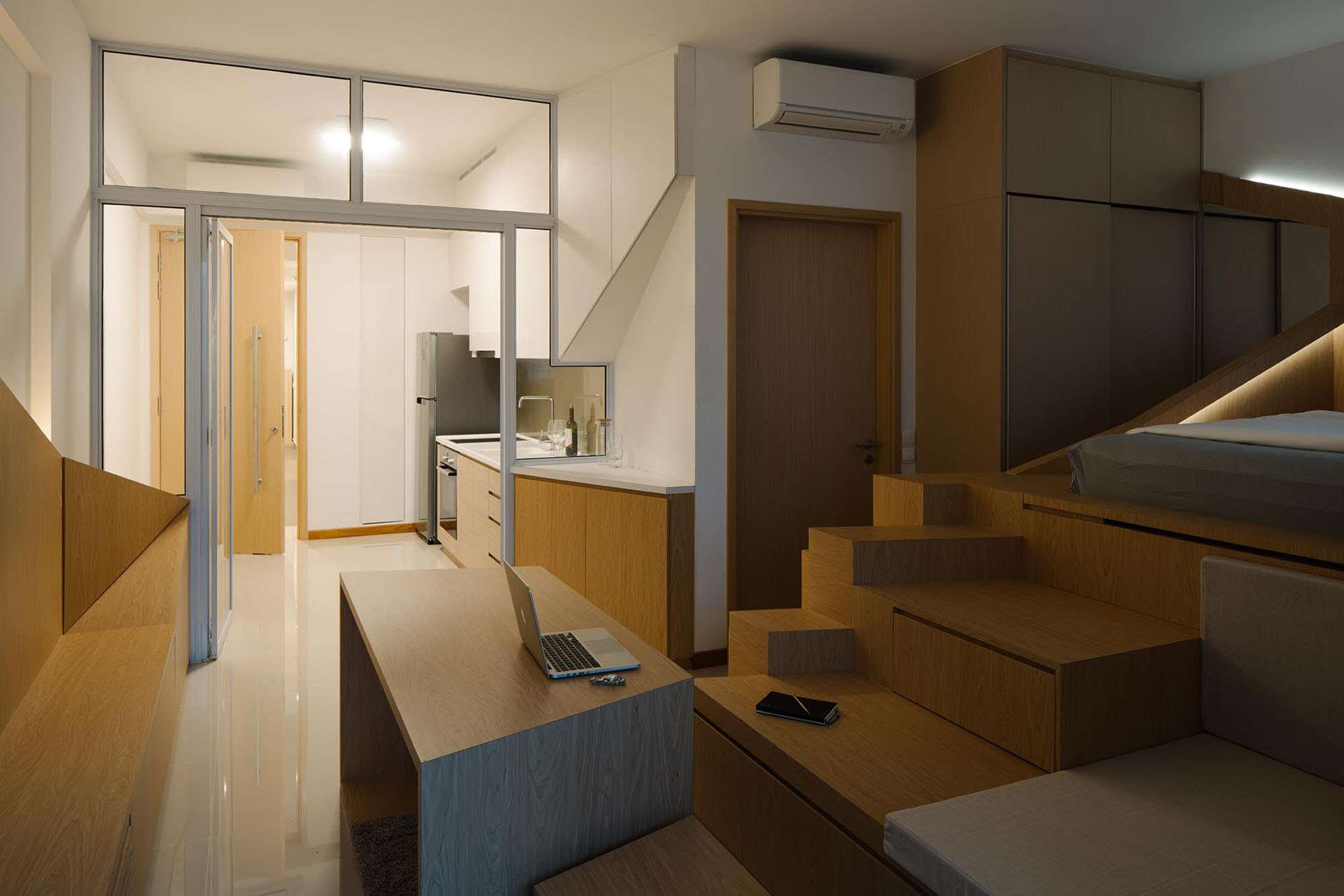 由米特建筑事务所设计的渐变空间微型公寓