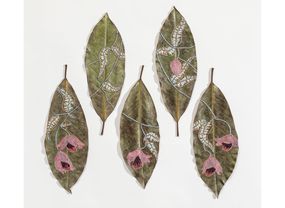 刺绣叶子艺术希拉里·沃特斯·法伊尔