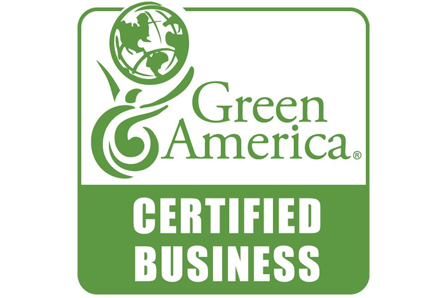 绿色美国认证的企业标志在白色背景