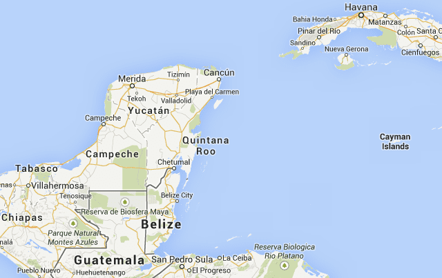 墨西哥尤卡坦半岛地图