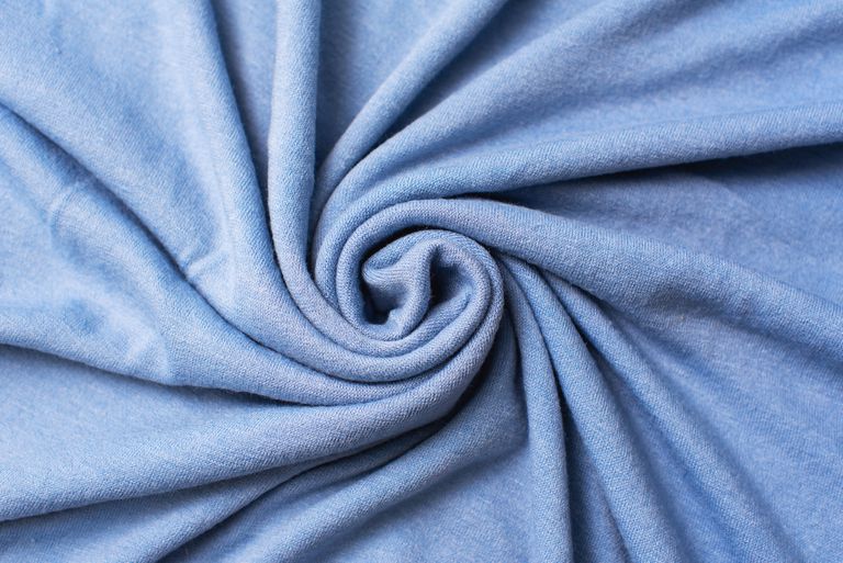 蓝色织物，丝绸，美丽的布料背景，缎，地图集“class=