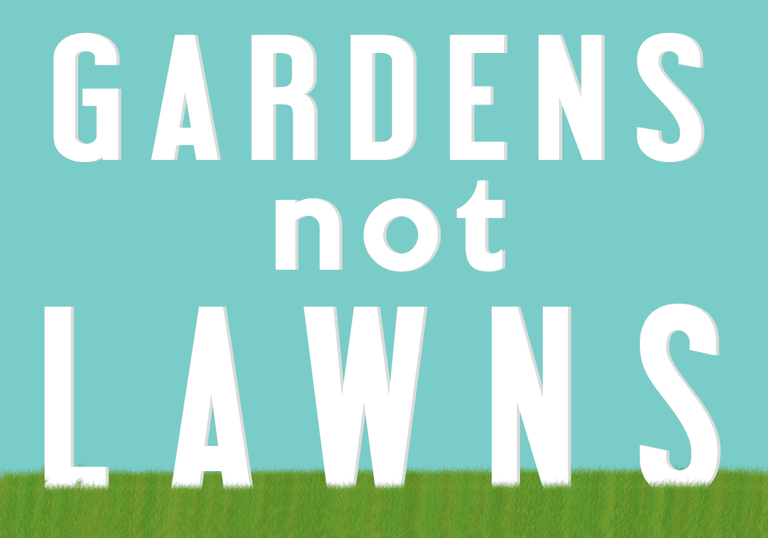 提倡花园而不是草坪的标志