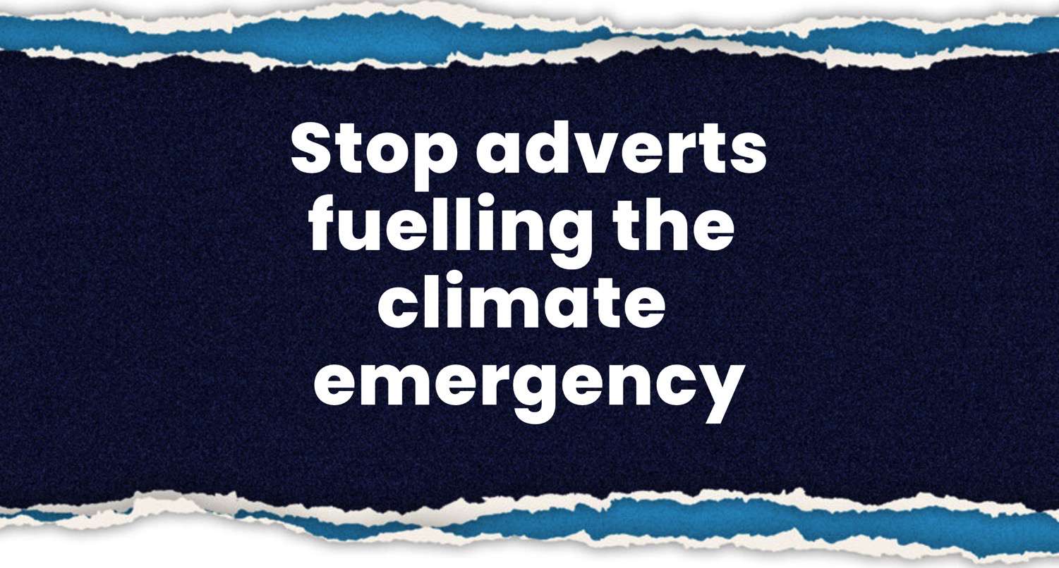 停止助长气候紧急状况的广告＂width=