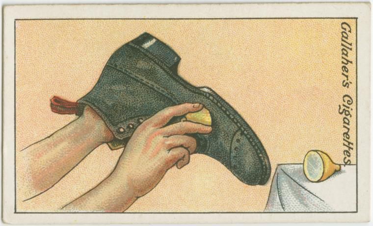 擦鞋的技巧显示在1900年代的海报