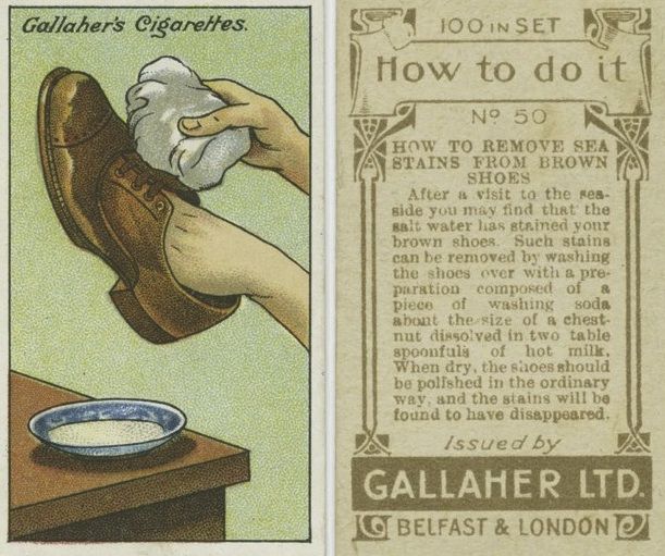 世纪的香烟广告展示了擦鞋技巧