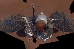 NASA洞察号的第一张自拍