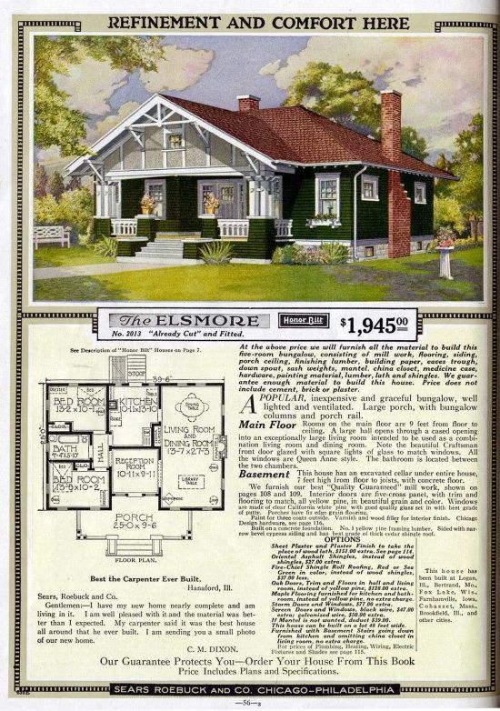 西尔斯(Sears)销售房屋目录中的一页。
