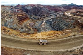 open pit copper mine in Spain