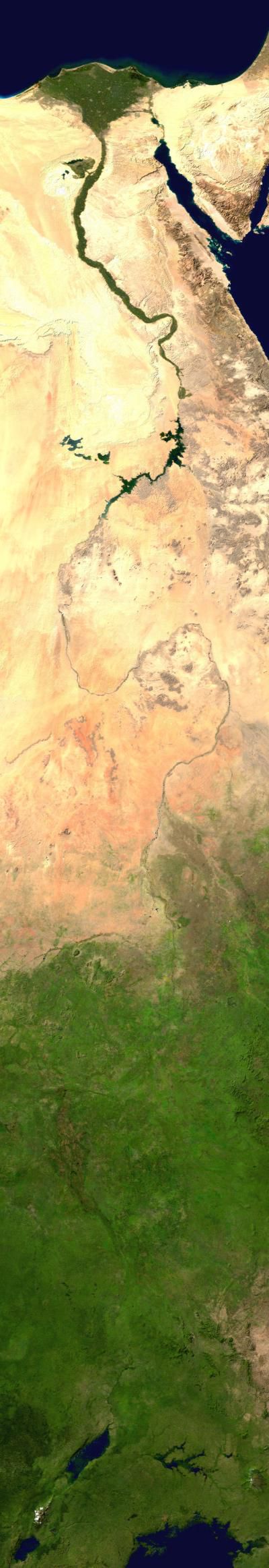 白尼罗河综合卫星地图