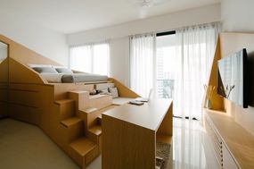 米特建筑事务所的室内梯度空间微型公寓改造