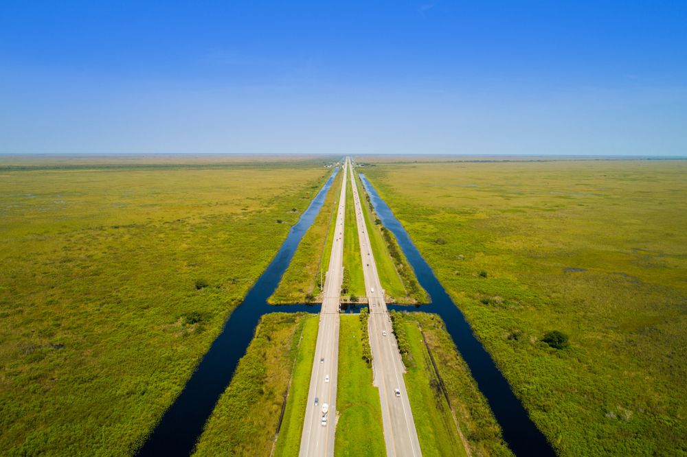 75号州际公路鳄鱼巷段的鸟瞰图