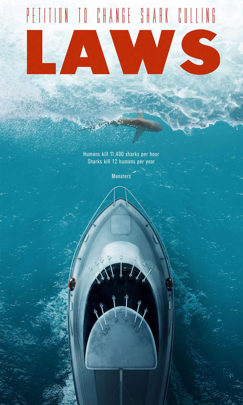 LAWS鲨鱼保护海报