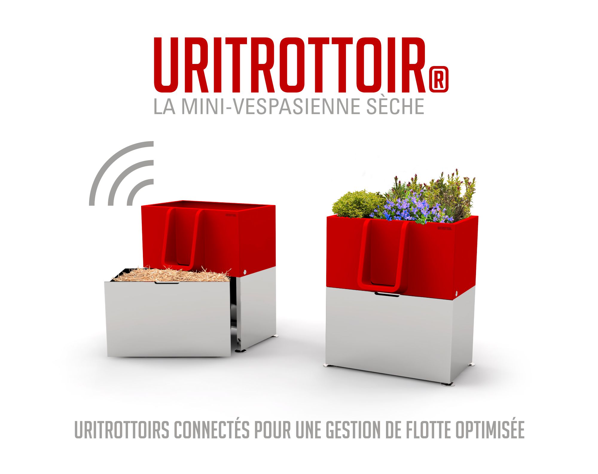 Uritrottoir, plant-topped无水公共便池概念来自法国。