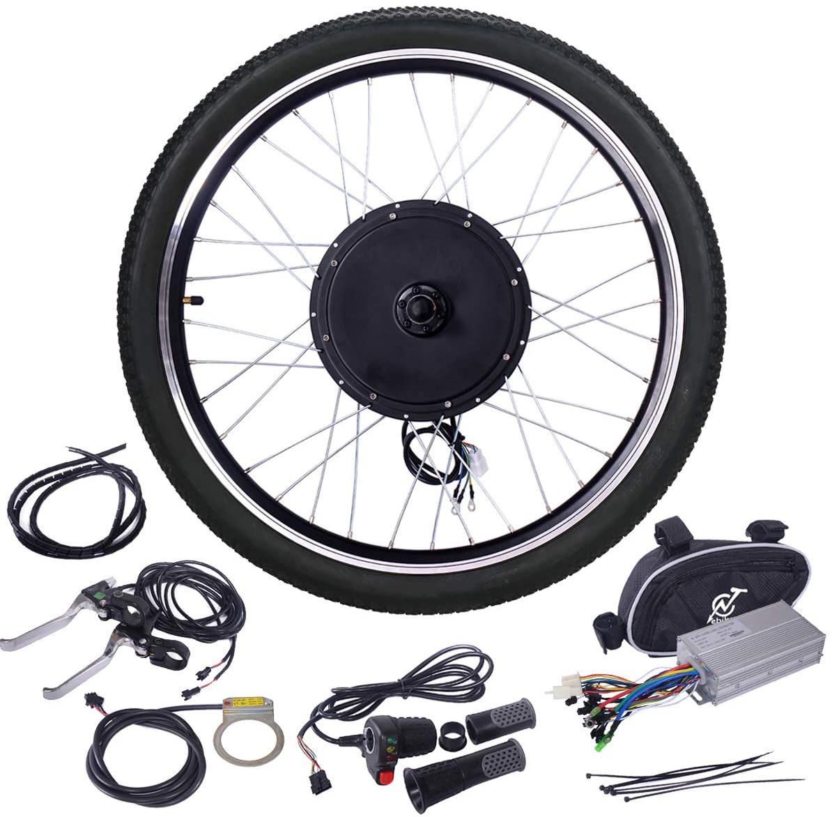 Jaxpety 48 v 1000 w E自行车电动自行车循环26“Ebike轮轮毂电机转换工具包”width=