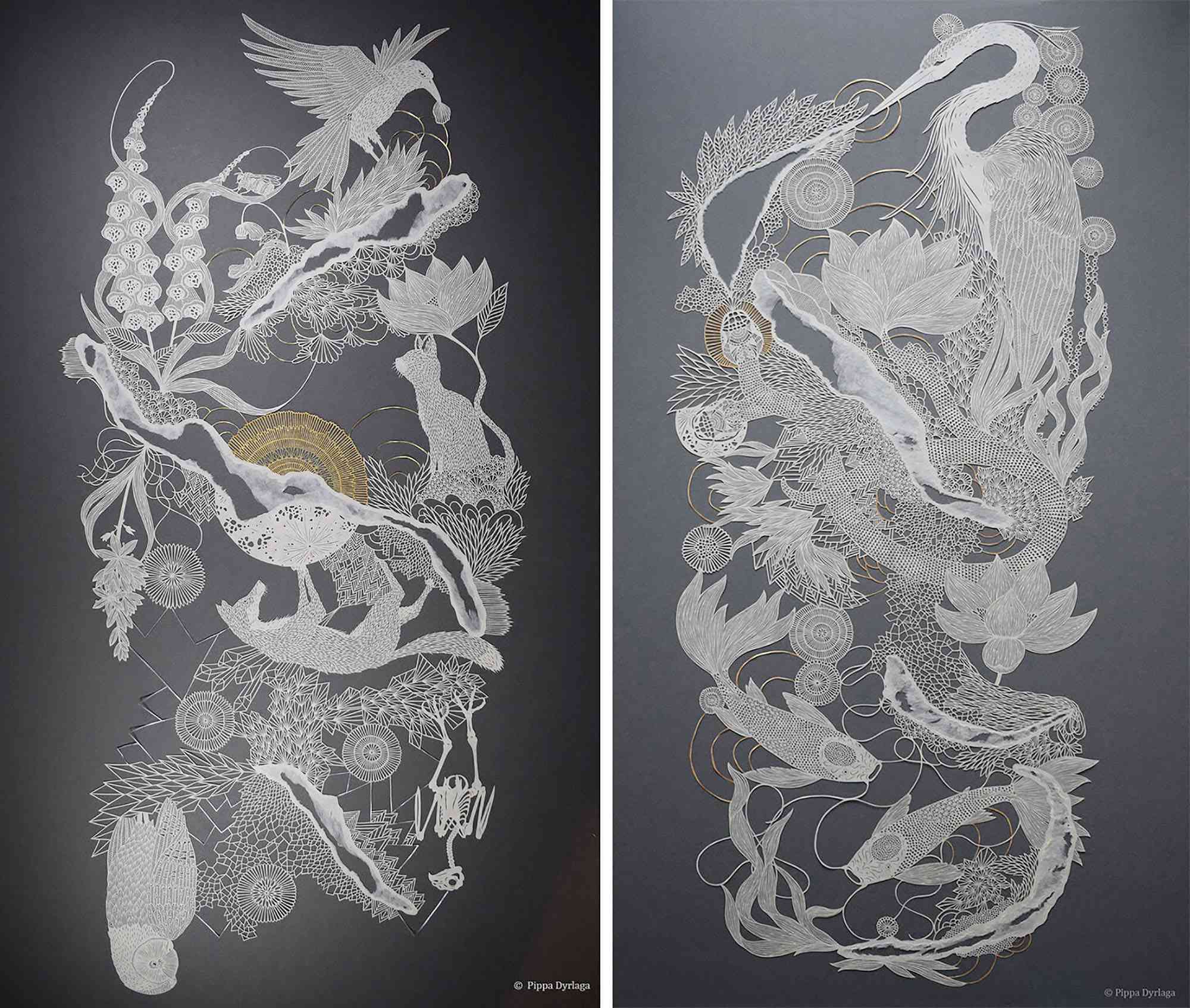 Pippa Dyrlaga以自然为灵感的剪纸艺术