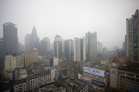 上海污染的天空