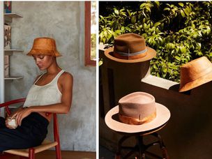 Fouquet灵芝制成的帽子,菌丝体的材料