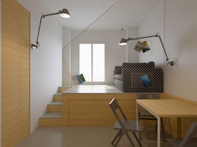 maison b micro-apartment POINT.ARCHITECTS living room