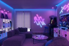Nanoleaf行紫色LED照明
