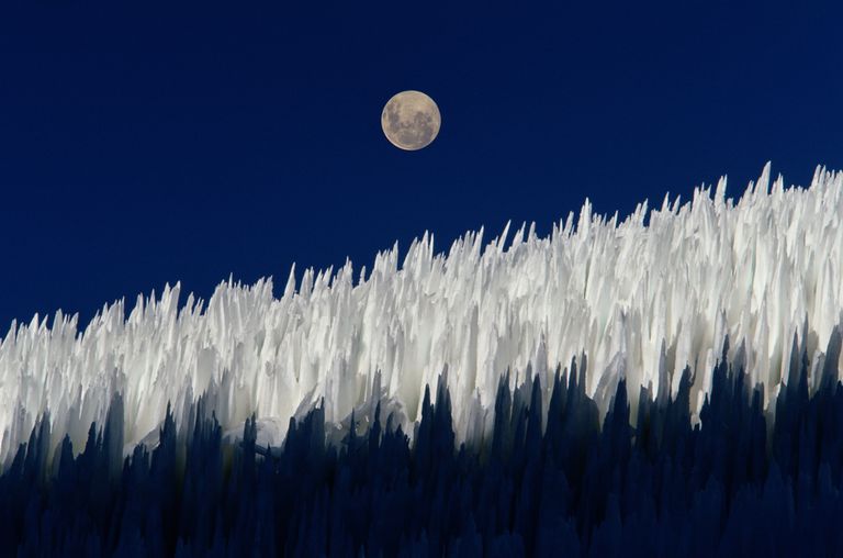 智利、Coquimbo地区Paso del阿瓜,nieve penitente