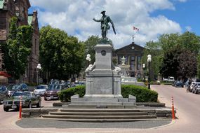 Monument and courthouse in Brockville, Ontario