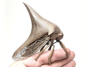 艾伦·德拉蒙德博士制作的昆虫和细胞的金属雕塑