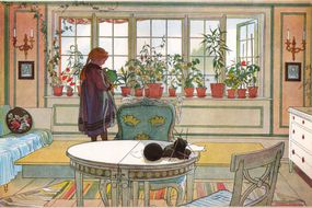 卡尔·拉尔森（Carl Larsson）窗口1894年“width=