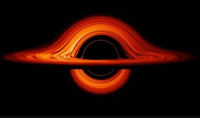 超级质量黑洞的可视化。