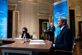 拜登总统兼副总统哈里斯参加了有关气候的虚拟领导人峰会