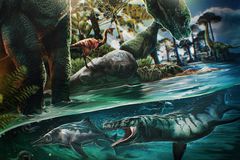 1.5亿年前的恐龙的艺术演绎