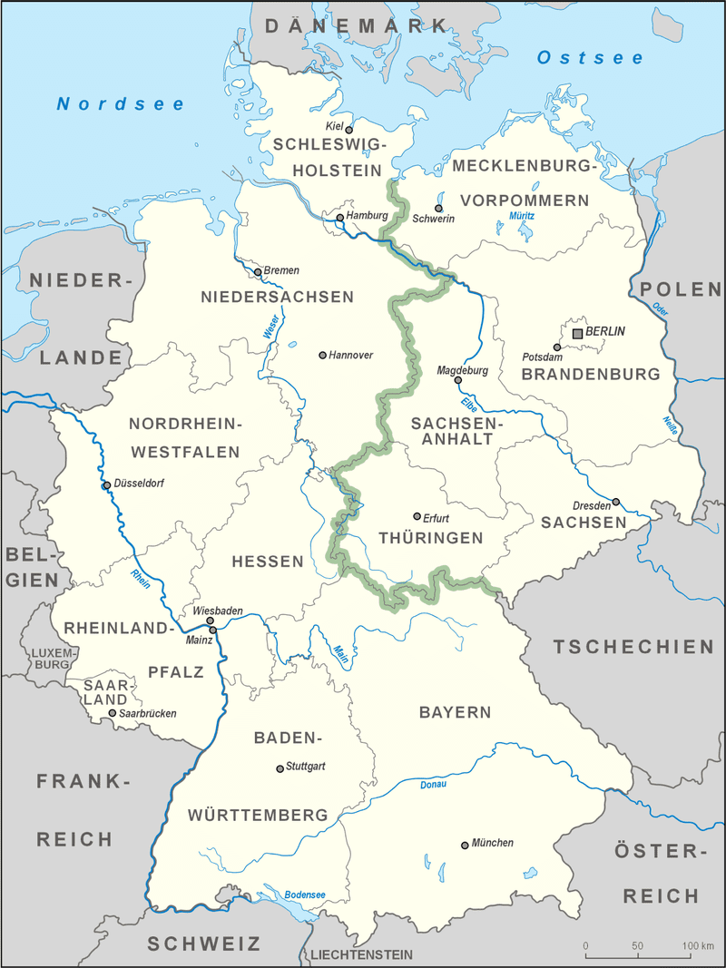 德国绿带地图