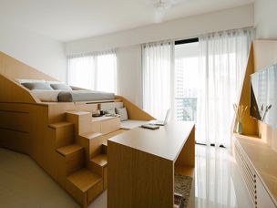 米特建筑事务所室内设计的渐变空间微型公寓