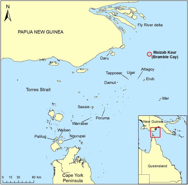 托雷斯海峡群岛的地图