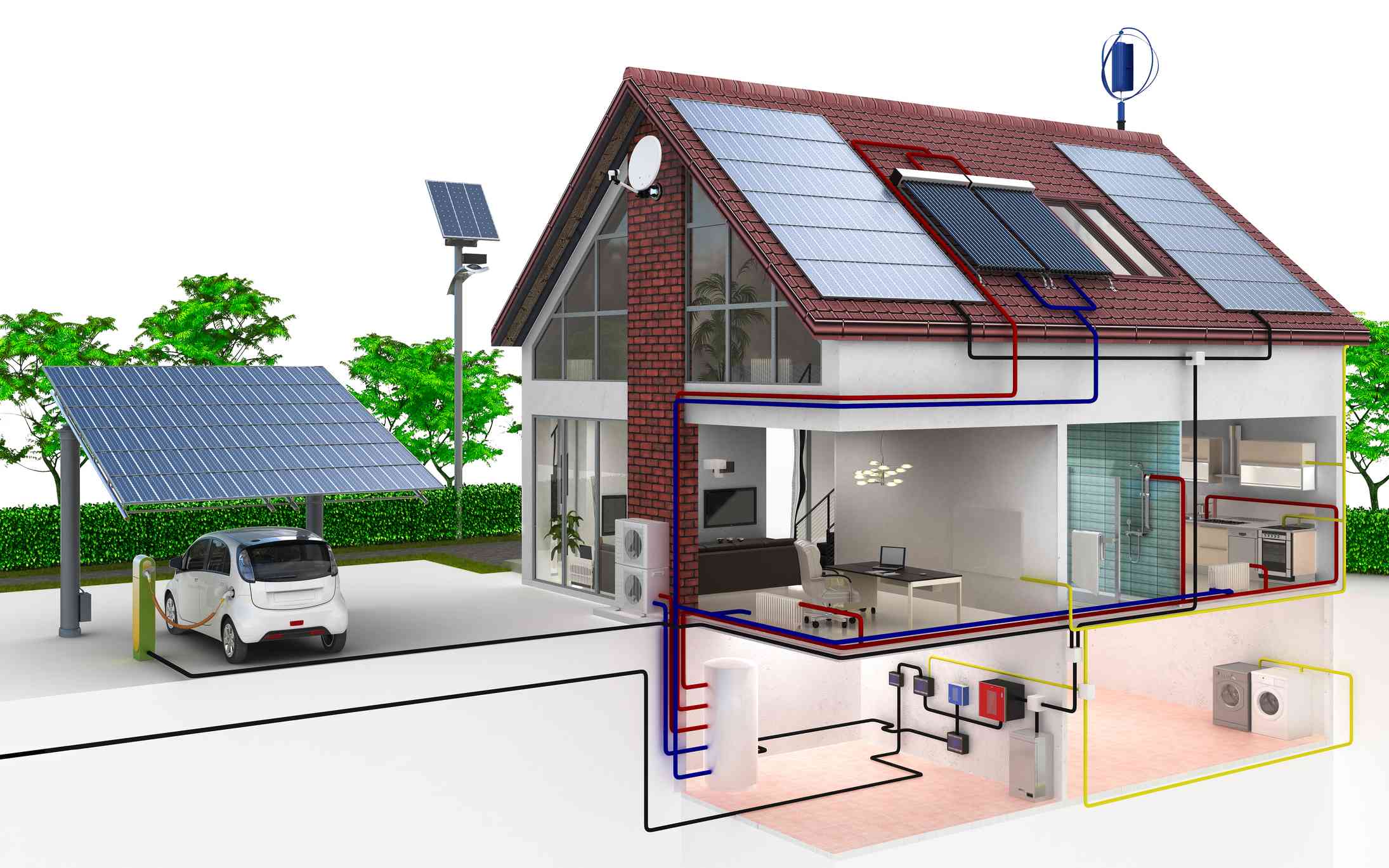 太阳能储存为电动汽车加油。“width=