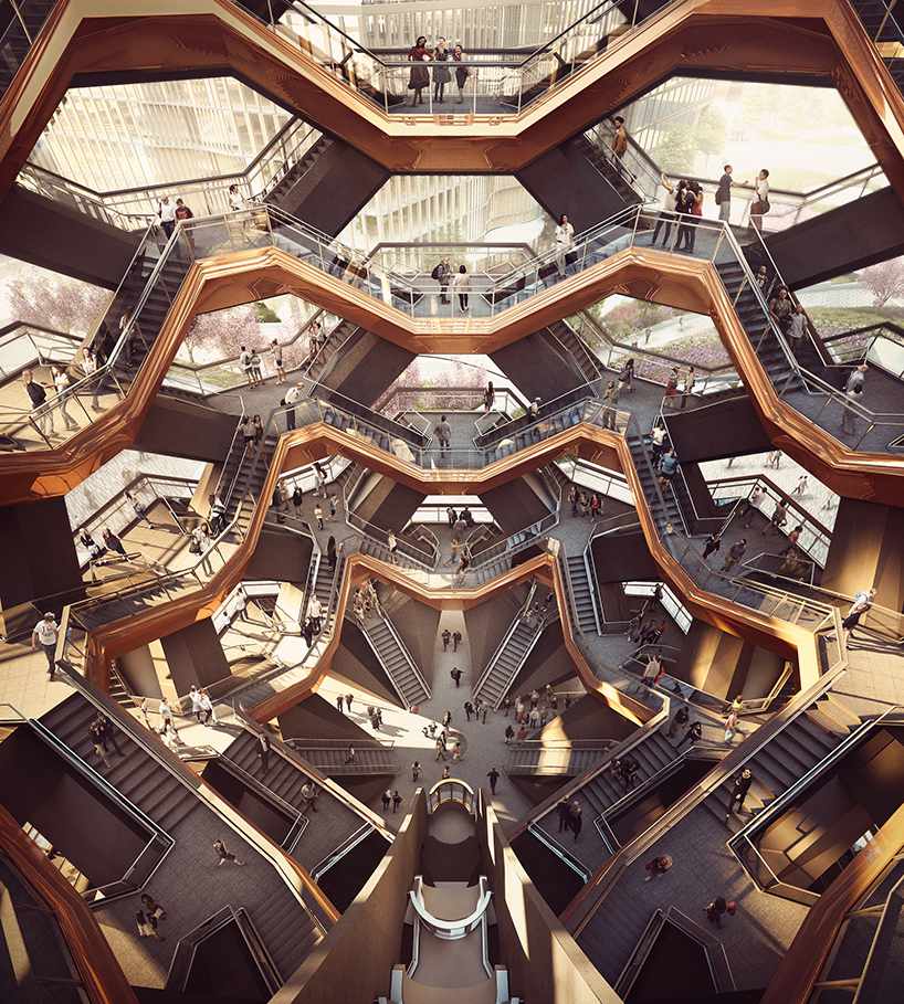 英国设计师Thomas Heatherwick将在曼哈顿哈德逊广场(Hudson Yards)的大型开发项目中建造一座楼梯级的雕塑“Vessel”。